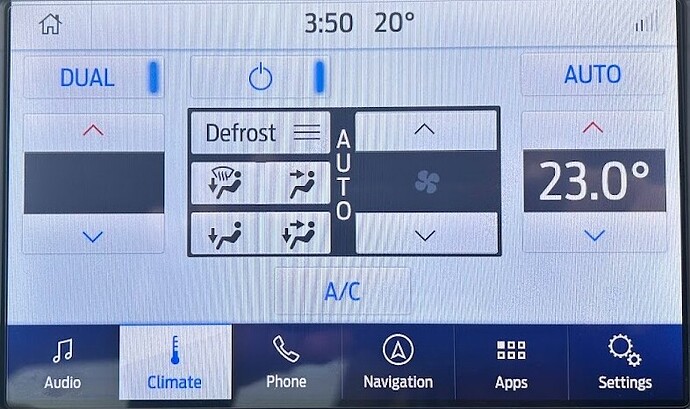 Sync 3.4 Climate Display