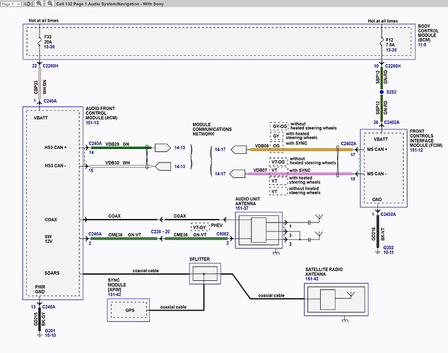Audio system diagram page 1