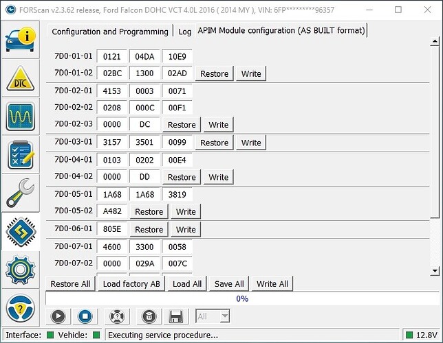 APIM Settings Sync 3.4 Falcon FGX Ute