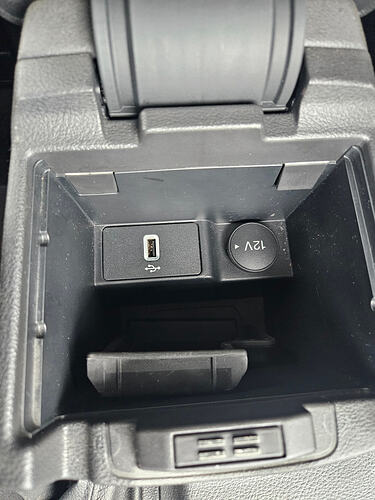 Arm rest USB port