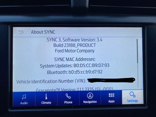 Error code PKG_ERR04 - Non SYNC 3 Support - CyanLabs
